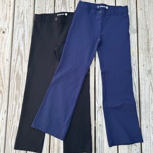 Women's Betabrand Pants 2 Pairs Yoga Dress Pants Navy Blue And Black Petite Med